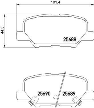 Brembo P61111 Brake Pad Rear Mitsubishi ASX 12-/ Mazda 6 13-/ Outlander 12- — Brake Pads