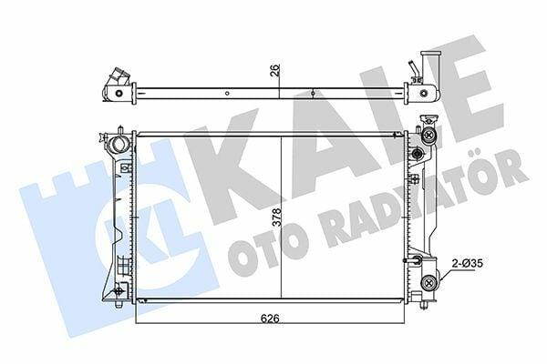 kale-radiator-avensis-2003-2009-1, kale-348145-radiator-specifications KALE Radiator for 03-09 Avensis 2.0 Vvt-I - High Performance Cooling Solution for Car Owners and Mechanics | 626mm x 378mm x 26mm KALE Radiator for 03-09 Avensis 2.0 Vvt-I kale, radiator, avensis, car-parts, cooling-solutions, mechanics, car-owners, automotive, engine-cooling, ai-generated