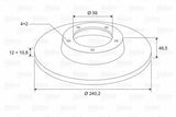 VALEO 186157 Front Brake Disc - Premier Quality — Brake Rotors & Drums