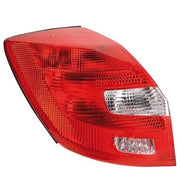HELLA Skoda Fabia Rear Stop Lamp 2007-2011, Skoda Fabia stop lamp installed on the rear left, Detailed view of HELLA stop lamp for Skoda Fabia HELLA Skoda Fabia Rear Stop Lamp - Original Quality | 2007-2011 Models HELLA Skoda Fabia Rear Stop Lamp 2007-2011 skoda, fabia, stop-lamp, hella, automotive-parts, car-accessories, 2007-2011, rear-light, vehicle-safety, ai-generated