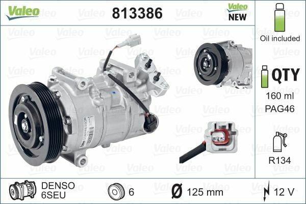 Valeo 813386 A/C Compressor - Fits 09 Megane III and Scenic Models