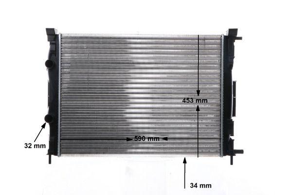 Mahle CR41000S Radiator 03-Megane.II Megane II Scenic 1,5 dCi 1.4 / 1.6 / 2.0 16V — Radiators & Fans
