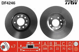 TRW DF4246 Disc Brake - Ventilated Brake Disc for 98 Astra G/H — Brake Rotors & Drums