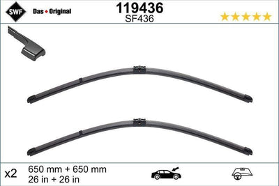 SWF Windshield Wiper Blade Set 26 Inch - 2-Pack for Touareg & Cayenne — Wipers