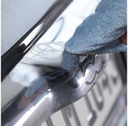 liqui moly chromium polisher 250ml bottle, application of liqui moly chromium polisher on chrome parts, microfiber cloth for polishing chrome LIQUI MOLY Chromium Polisher - Clean and Protect Chrome Parts for Cars, Motorcycles, and Bicycles | 250ml LIQUI MOLY Chromium Polisher 250ml - For Cars and Bikes liqui-moly, chromium-polisher, car-care, motorcycle-care, bicycle-care, chrome-cleaner, vehicle-maintenance, shine-protection, ai-generated, polish