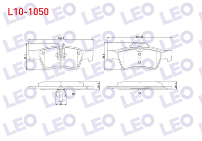 LEO L10-1050 Brake Pad Rear Mercedes E Series (W211) E 320 CDI 2002-2008 / (W211) E 280 CDI 2002-2008 / (W211) E — Brake Pads