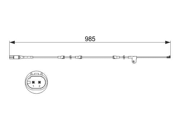 Bosch 1987473520 Brake Pad Cable Front BMW X5 E70/F15/F85, X6 E71/E72/F16/F86 — Brake Pads