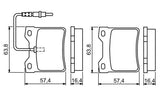 BOSCH 0986494055 Brake Pad Set for Peugeot 406 - Low-Metallic Material — Brake Pads
