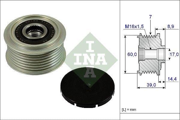 ina alternator pulley 08 h1 2.5crdi, high quality replacement for vehicle alternator INA Alternator Pulley 08-H1 2.5CRDI - High Quality Compatible Replacement INA Alternator Pulley 08-H1 2.5CRDI ina, alternator-pulley, automotive-parts, vehicle-replacement, performance-parts, car-maintenance, engine-components, high-quality, engine-repair, ai-generated