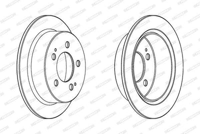 Ferodo DDF1753C Brake Disc Rear Actyon Kyron Rexton 2.0Xdi 07 / 05 / 02