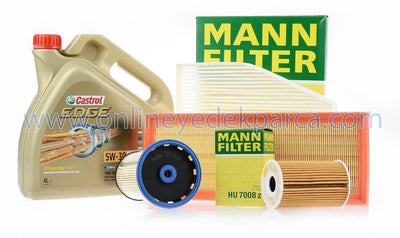 Mann Volkswagen Passat 1.6 TDI 2010 - 2014 Maintenance Kit - Quality Filters and Castrol Oil — Maintenance & Service Kits