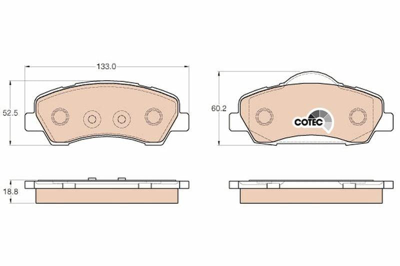 TRW GDB1992 Front Brake Pads - Enhanced Stopping Power
