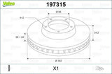 VALEO Front Brake Discs - Model 197315 for 2008 II — Brake Rotors & Drums