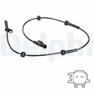 Delphi ABS Sensor Rear Right for 07 Fiorino and Linea - Active Sensor — Brake Sensors & ABS