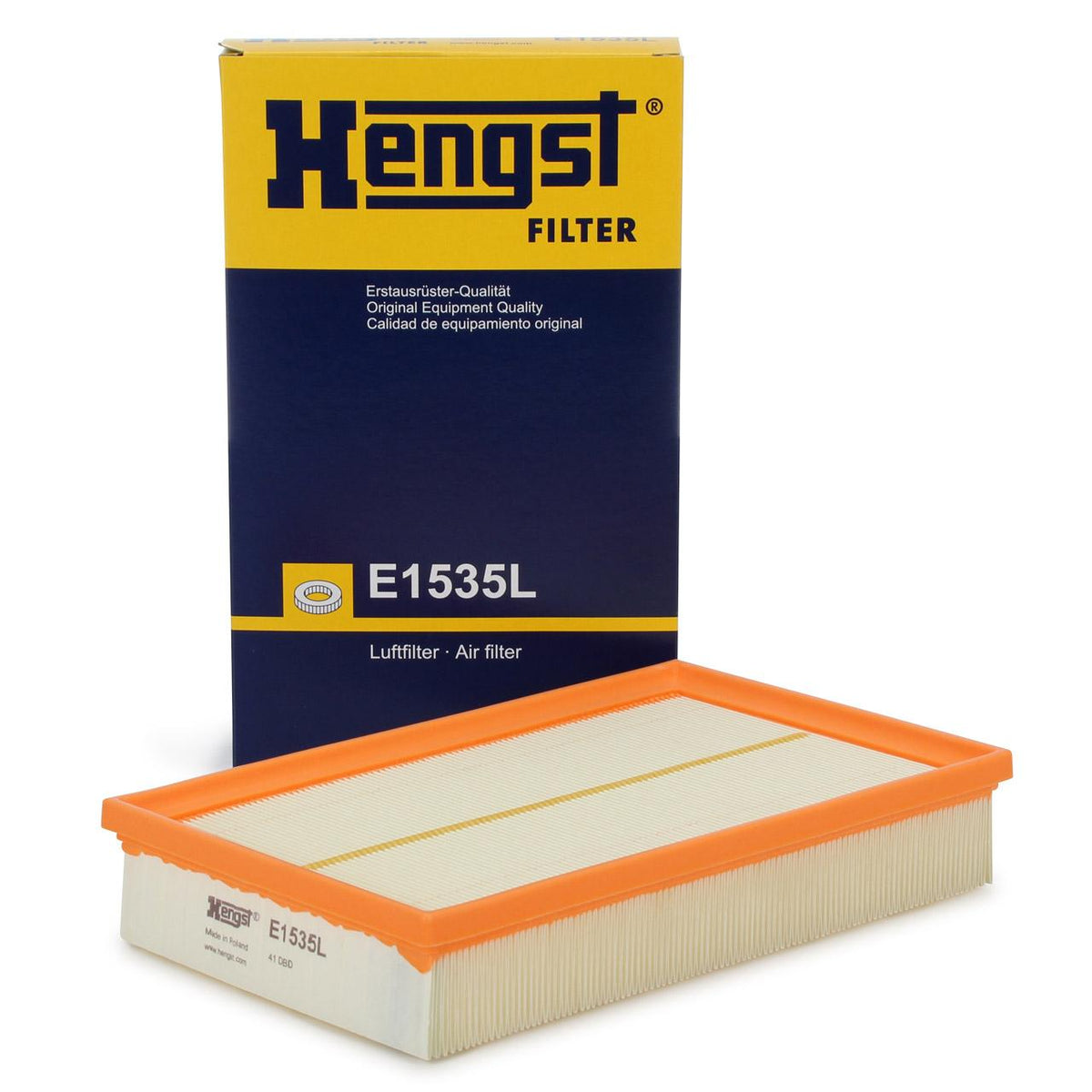 Hengst E1535L Air Filter 1.5 TSI VW Golf 7 Passat Arteon Polo Tiguan T-Roc Audi A3 Seat Leon Skoda Octa — Air & Cabin Filters