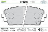 VALEO Brake Pad Set for Picanto - Front Axle — Brake Pads