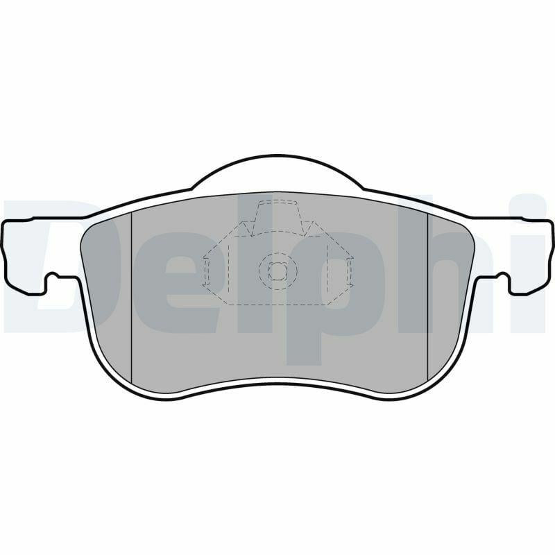 Delphi LP1458 Front Brake Pads - Low-Metallic Material for Volvo Models