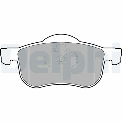 Delphi LP1458 Front Brake Pads - Low-Metallic Material for Volvo Models