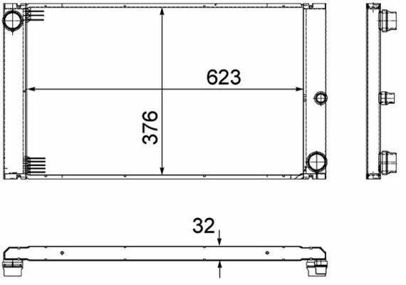 BEHR CR766000P Radiator for E-60 / E-61 N-54 E-65 / E-66 M-57 N — Radiators & Fans
