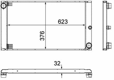 BEHR CR766000P Radiator for E-60 / E-61 N-54 E-65 / E-66 M-57 N — Radiators & Fans