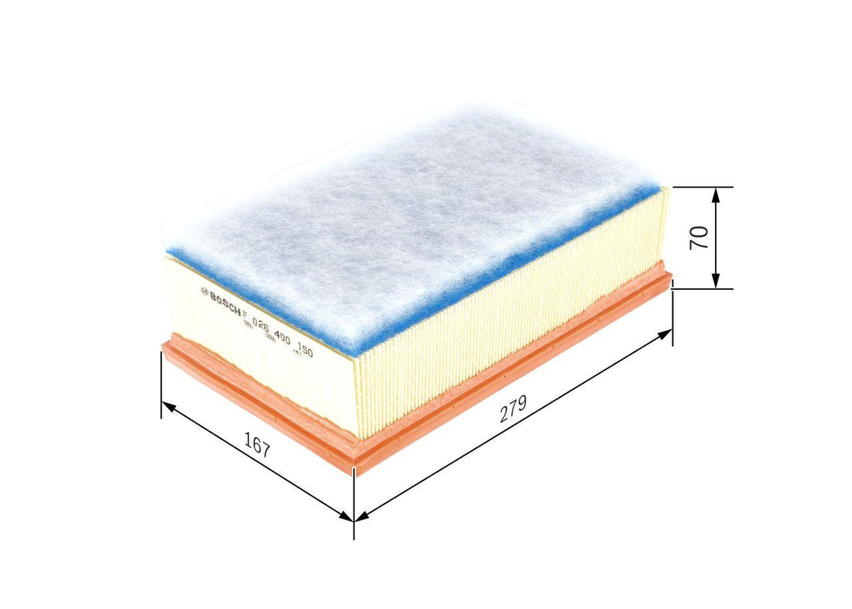 Bosch F026400150 Air Filter Pt.307-308-3008-5008-C4 2.0Hdi — Air & Cabin Filters