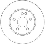 TRW DF4454 Brake Disc for Mercedes W169 W245 - Ventilated Type — Brake Rotors & Drums
