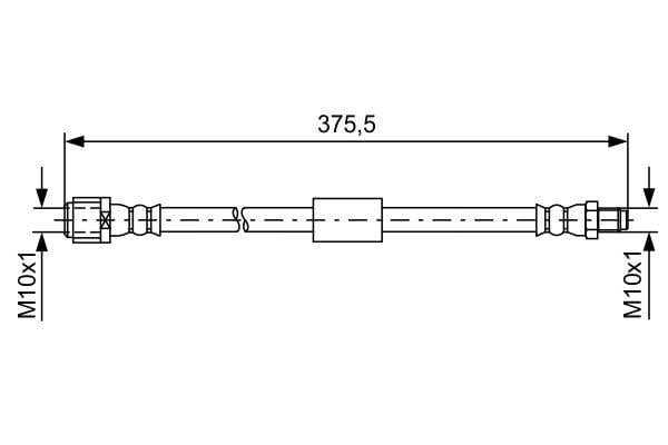 BOSCH Brake Hose Rear - W212 S212 — Brake Hydraulics