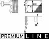 BEHR AE66000P Evaporator 639 - Vehicle Cooling System — Mahle, Condensers & Evaporators
