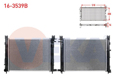 Veka 16-3539B Water Radiator Brazing Clio IV 1.5 dCi Mt Symbol III 1.5 dCi 12-Captur 1.5 dCi 18-/ Duster 1 — Radiators & Fans
