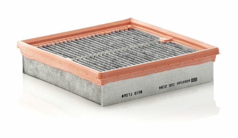 MANN CUK2184 Cabin Filter for Volvo FH FM, Active Carbon Filter dimensions 210mm x 102mm x 49.7mm MANN CUK2184 Cabin Filter - Active Carbon for Volvo FH & FM Vehicles | 210 mm x 102 mm x 49.7 mm MANN Cabin Filter for Volvo FH & FM Series mann, cabin-filter, active-carbon, volvo-fh, volvo-fm, vehicle-accessories, car-owners, air-quality, replacement-filter, ai-generated
