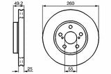 BOSCH Brake Discs for Toyota Avensis 1997-2002 - 260x5 mm — Brake Rotors & Drums