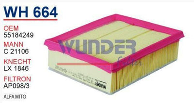 Wunder Fiat Doblo 2012- 1.6 Diesel Air Filter — Air & Cabin Filters