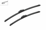 bosch windshield wiper set, front view of bosch windshield wiper, bosch wiper blades installation BOSCH Windshield Wiper Set - 530mm & 450mm for Left-Hand Drive Cars | Durable Performance BOSCH Windshield Wiper Set - 530mm & 450mm bosch, windshield-wipers, left-hand-drive-cars, car-accessories, automotive-replacement, high-quality, durable-performance, vehicle-safety, wiper-replacement, ai-generated