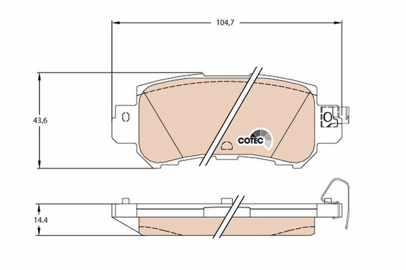 TRW GDB3539 Rear Brake Pads for Mazda CX-5
