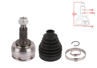 Veka RN-1006 CV Joint Left-Right Front Outer Length 143 — Axles, CV Joints & Boots