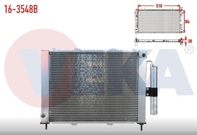 Veka 16-3548B Renault Kango 1.5 dCi Su Radiator ve A/C Condenser Tüplu Complete — Condensers & Evaporators