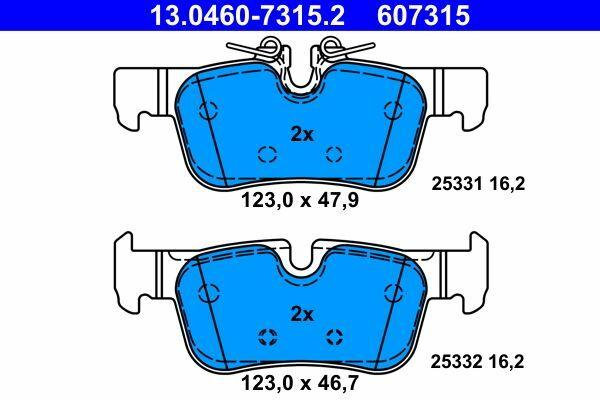 ate brake pads set for mini models, technical specifications of ate brake pads, installation guide for ate brake pads ATE Brake Pads 13.0460-7315.2 - Rear Set for Mini F-45, F-46, F-48, F-54, F-60 | Compatible for Vehicle Owners & Mechanics ATE Brake Pads F-45 F-46 F-48 | Rear Mini F-54 F-60 ate, brake-pads, mini-models, vehicle-owners, mechanics, replacement-parts, auto-accessories, brake-system, car-maintenance, ai-generated
