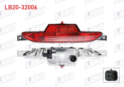 LABO LB20-32006 Fog Lamp Rear with Socket Ve with Bulb Opel Corsa F 2020-2023 / Mokka B 2021-/ Pe — Tail, Signal & Reflectors