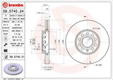 BREMBO Front Brake Disc - Premium Performance for VW Passat, Audi A4, Skoda Superb — Brake Rotors & Drums