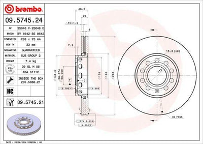 BREMBO Front Brake Disc - Premium Performance for VW Passat, Audi A4, Skoda Superb — Brake Rotors & Drums