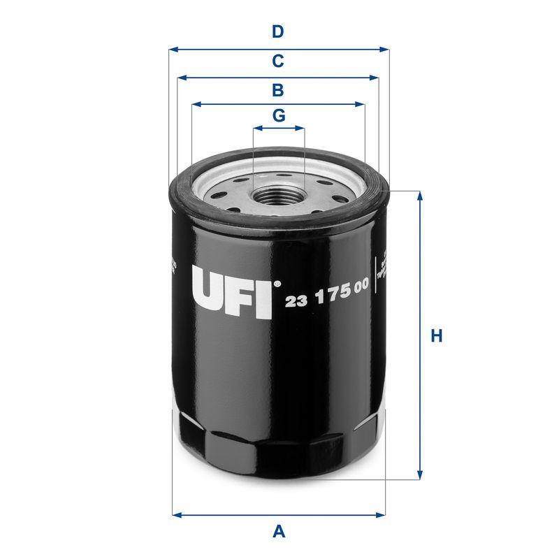 Ufi 23.175.00 Oil Filter Uno 45 Panda Tempra Alfa 145 146 164 Ibiza I Terra