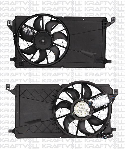 Kraftvoll 08120049 Fan Motor with Shroud (+AC) Cmax 07-/Focus II Cmax 03-07 Focus II 04-/Volvo C30 — Motors, Pumps & Antennas