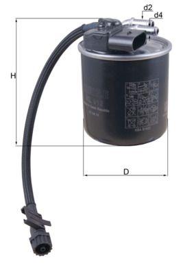 Mahle KL912 Diesel Filter Mercedes W204/W212/W639/W906 Sprinter Vito with Sensor — Fuel Delivery