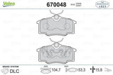 VALEO Front Brake Pad Set - Opel Corsa B (1999-2003) — Brake Pads