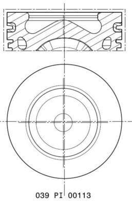 MAHLE Piston Ring 75.50 mm 0.50 for Ford Focus, Peugeot Partner & Citroen Berlingo — Pistons & Rotating