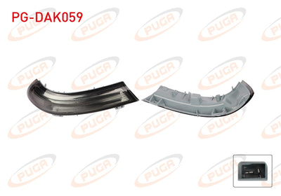 PUGA PG-DAK059 Dikiz Mirror Turn Signal Smoke Left Golf V-VI-Jetta Passat — Tail, Signal & Reflectors