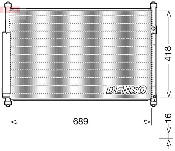 Denso DCN47006 A/C Condenser Suzuki Grand Vitara 04/05- — Condensers & Evaporators
