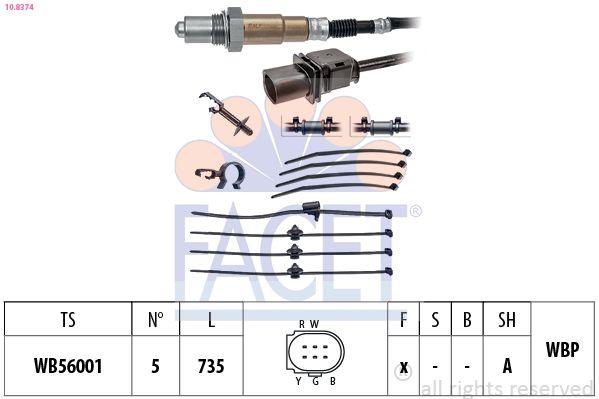 Facet 108374 Lambda (Oxygen) Sensor (800) Volkswagen Golf V 1 4Tsi Passat 1 6Fsi — Oxygen & Air-Fuel