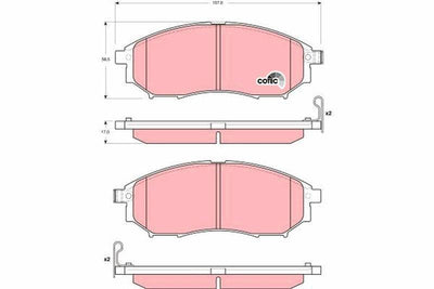 TRW GDB3392 Front Brake Pads Compatible with Nissan Navara, Nissan Kaleos