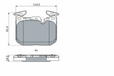 BOSCH 0986494947 Brake Pad Set - Low-Metallic Brake Pads